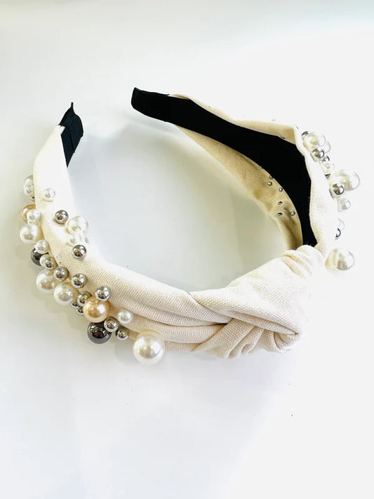 Cream Pearl Headband